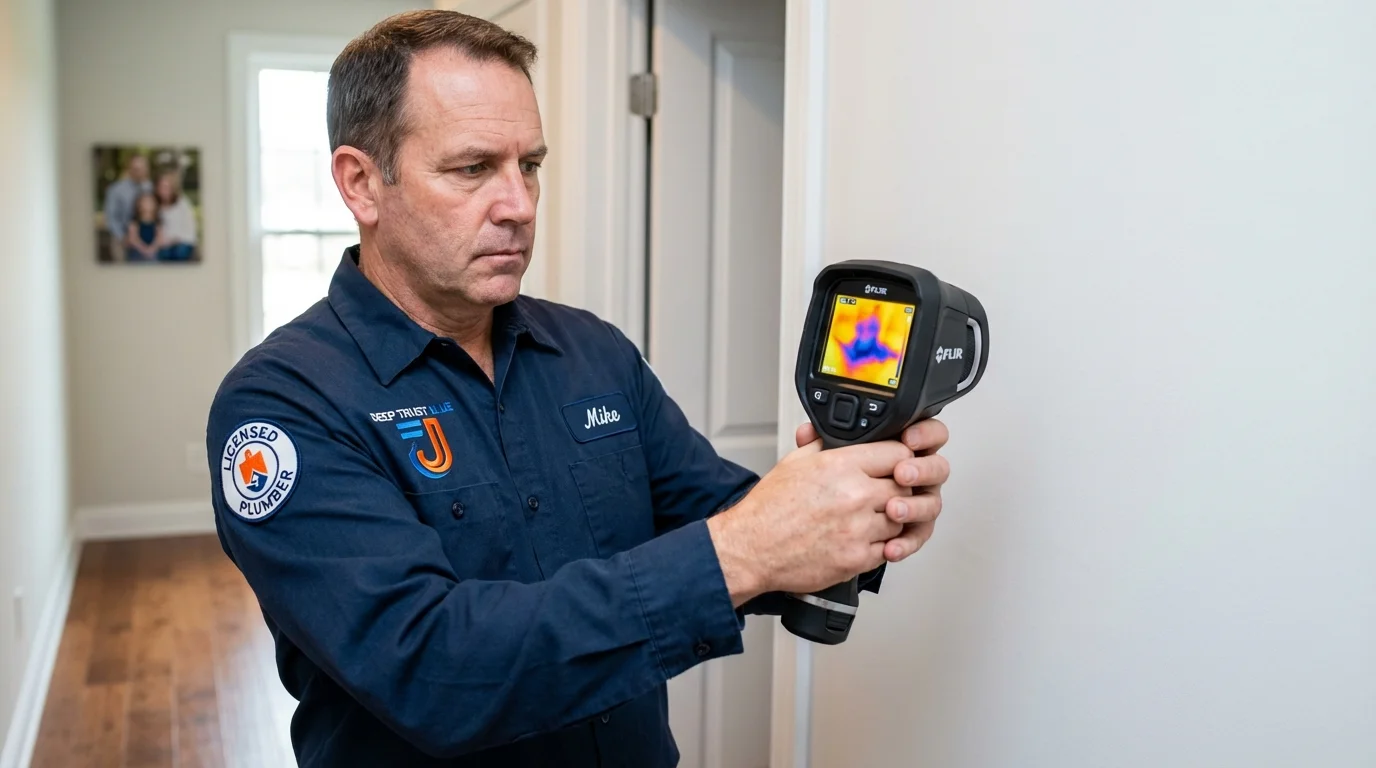 Thermal imaging leak detection by Johns Plumbing LLC in Bellaire